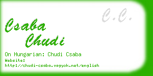 csaba chudi business card